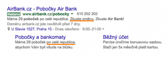 Personalizace reklamy - Air Bank